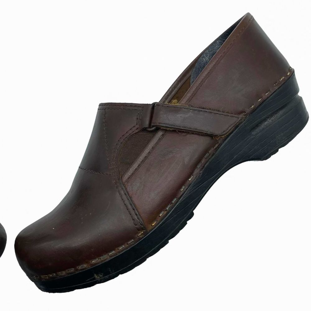 Dansko Leather Velcro Strap Professional Clog